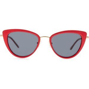 ✨Women's Red Retro Big Frame Cat Eye Polarized with Spring Hinge Sunglasses